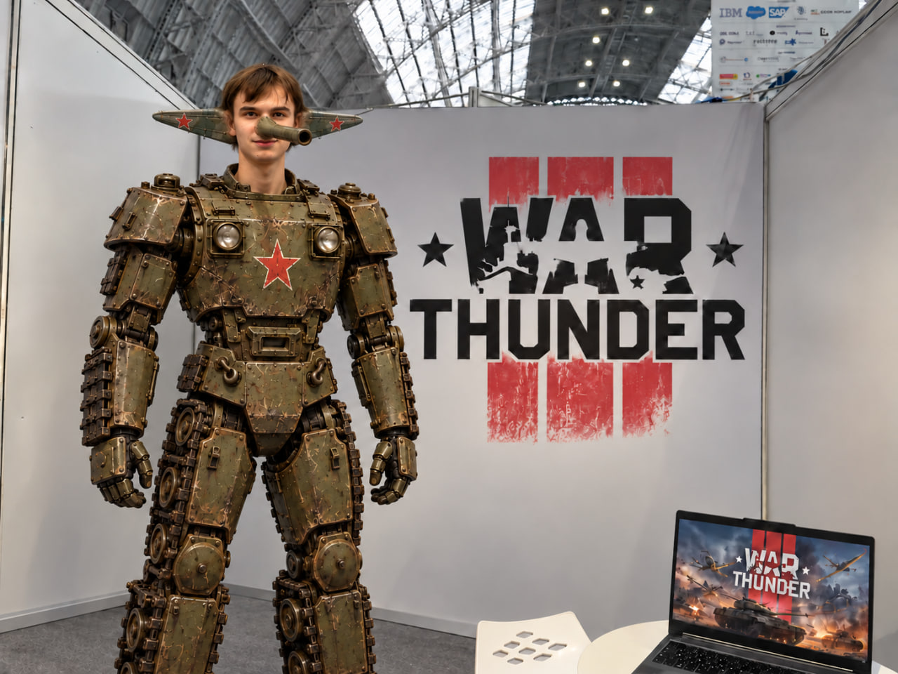 Фото у стенда War Thunder